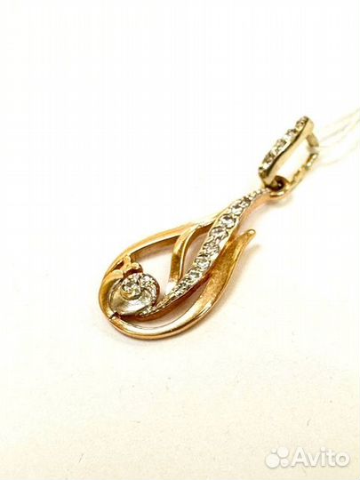 Подвеска с синтетическим камнем Золото