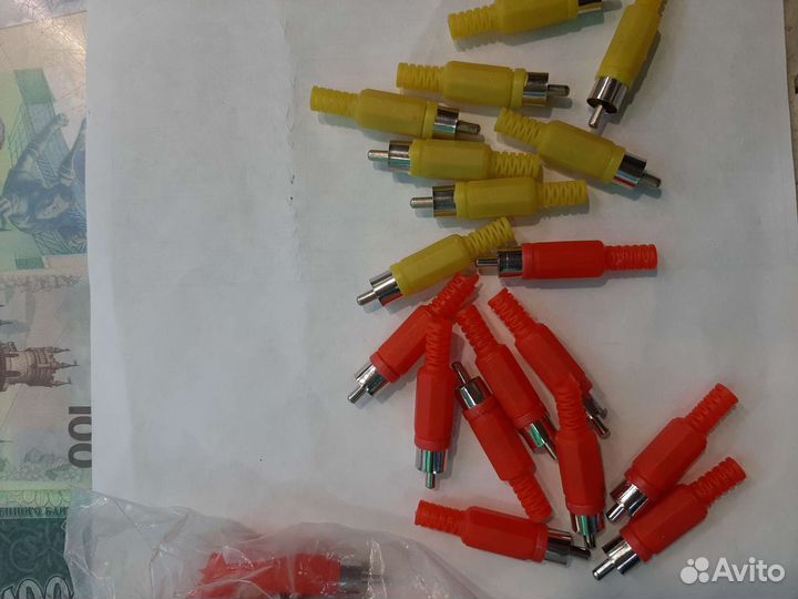 Новые штекера RCA(тюльпаны) с пайкой