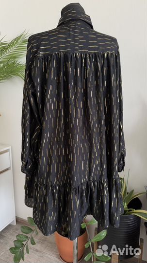 Черное платье женское 46 zara с длинным рукавом