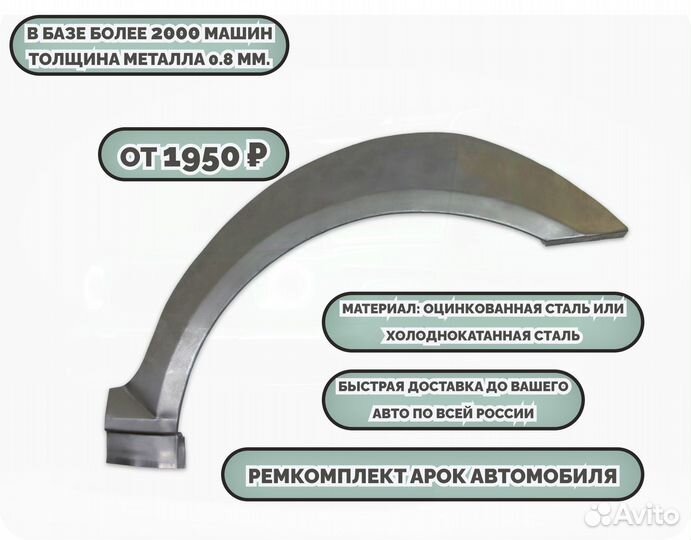 Ремонтные арки (ремкомплект) на автомобиль