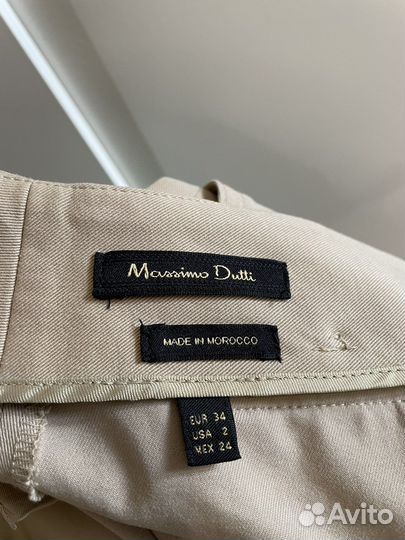 Massimo Dutti Брюки бежевые капри