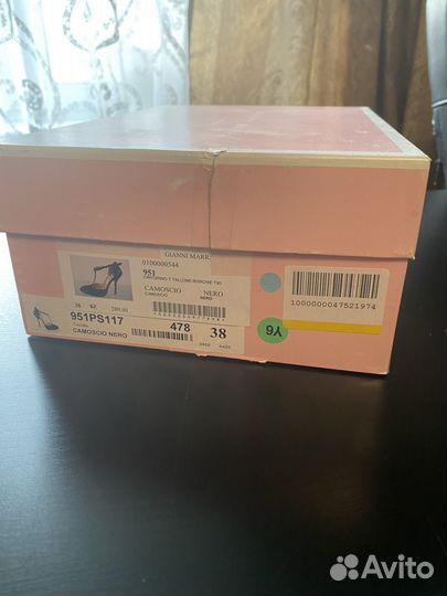 Туфли женские, черные, р. 38, Италия, Новые