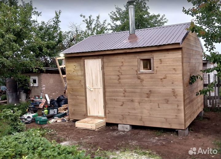 Каркасная баня готовая