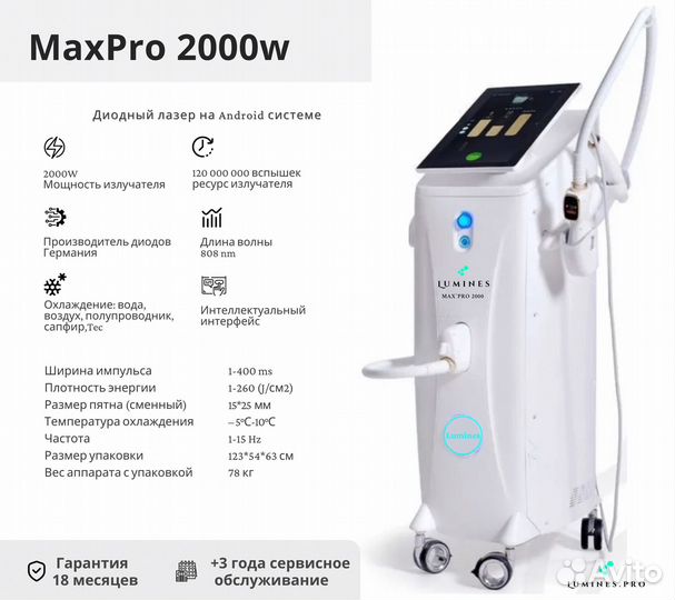 Диодный лазер люминес MaxPro 2000