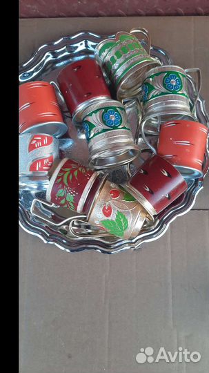 Самовар угольный и подстаканники алюминевые