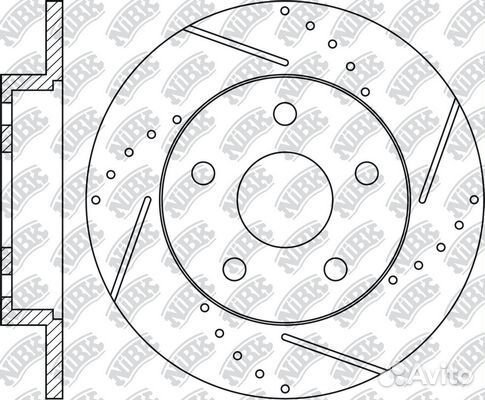 Задний тормозной диск NiBK, RN1189dset