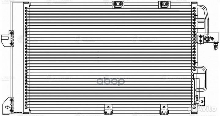 Радиатор кондиц. для а/м Opel Astra G (98) /Zafira