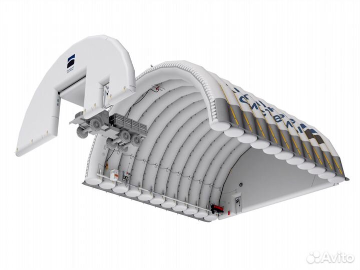 Пневмокаркасный ангар с большими воротами