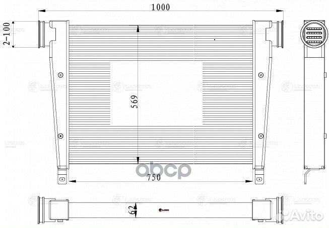 Онв (радиатор интеркулера) lric1311 luzar