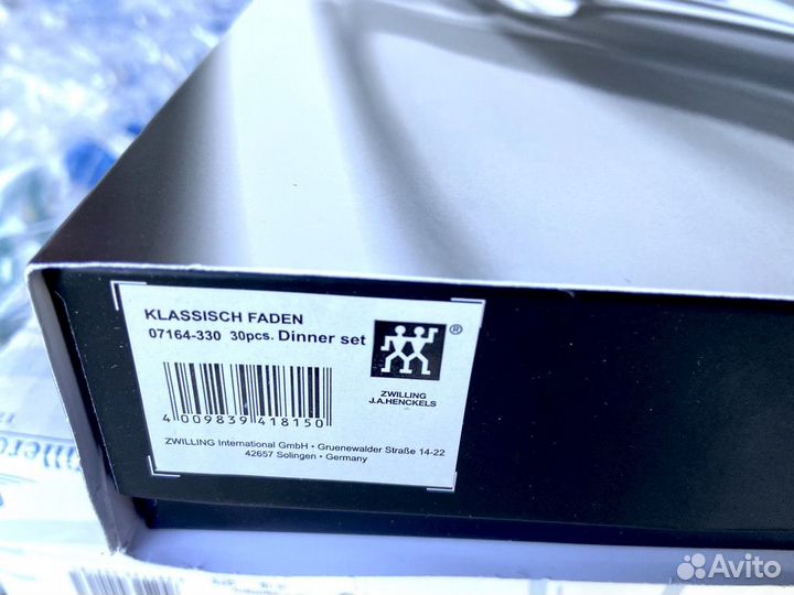 Столовые приборы 30 предм Zwilling Klassisch Faden