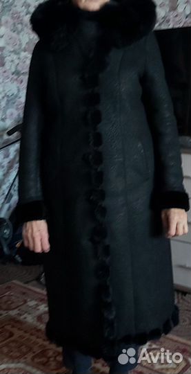 Дубленка натуральная женская 46 48 длинная
