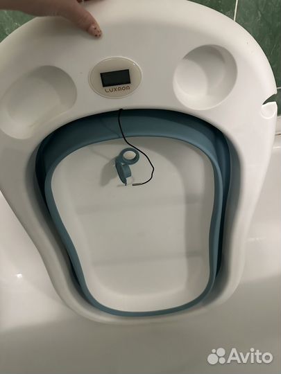 Детская складная ванночка с термометром