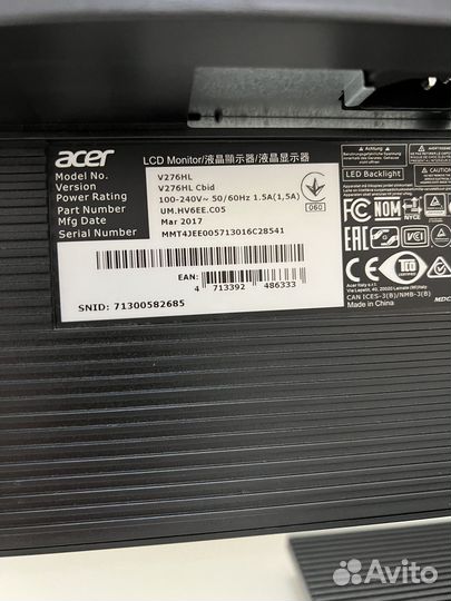 Монитор Acer 27