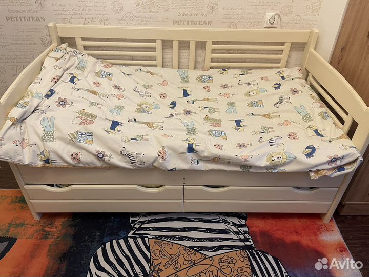 Детская кровать из массива бука 166x85