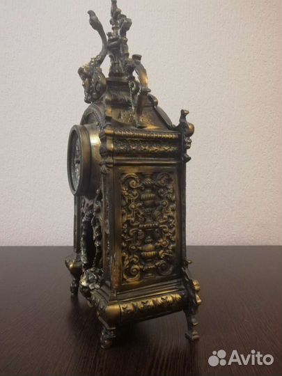 Часы каминные, латунь