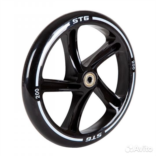 Колесо для самоката PU, 200х40 мм, abec-7, черный