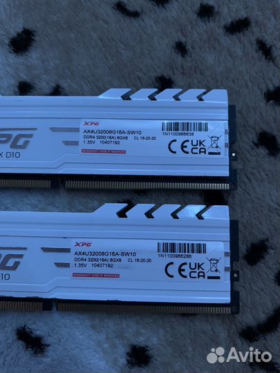 Оперативная память adata xpg gammix d10 ddr4 16gb