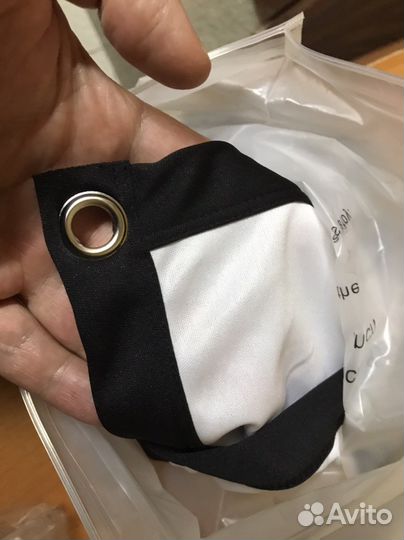 Экран 100’’ дюймов тканевый на люверсах