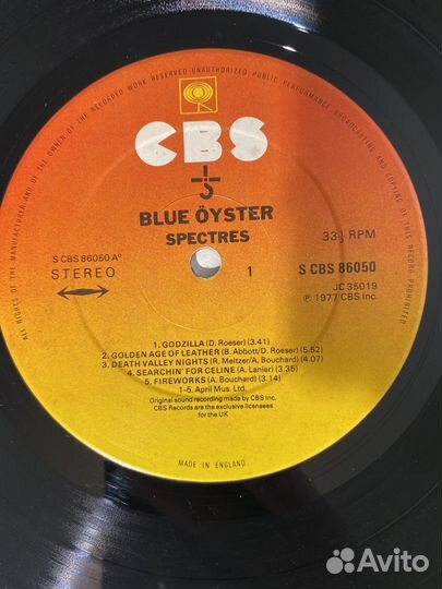 Blue Oyster Spectres lp 1st press UK