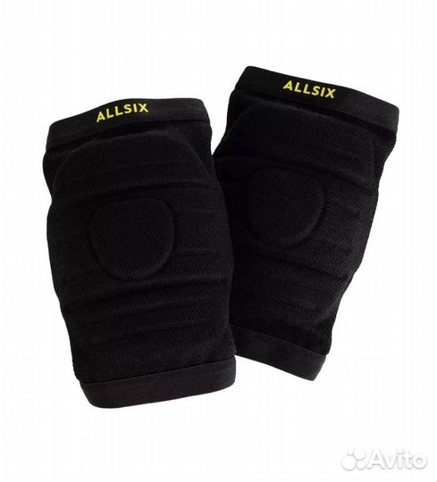 Наколенники волейбольные черно-желтые VKP500 Allsi