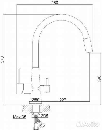 Смеситель для кухни Haiba HB858-8 HB76858-8 с п