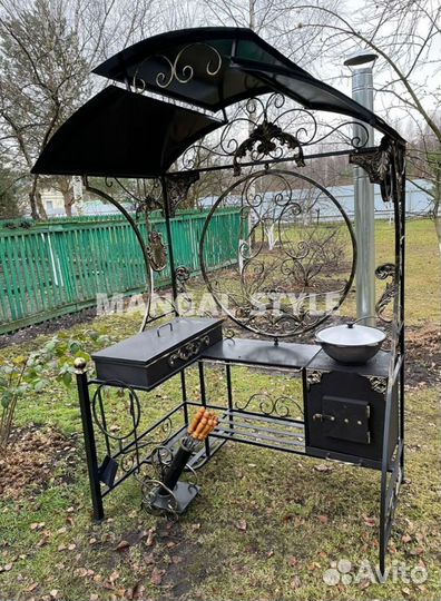 Мангал с крышей