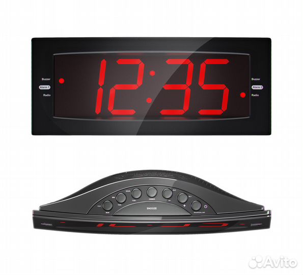 Часы/будильник/цифр.радио, 3в1. Цифры 5см.высотой