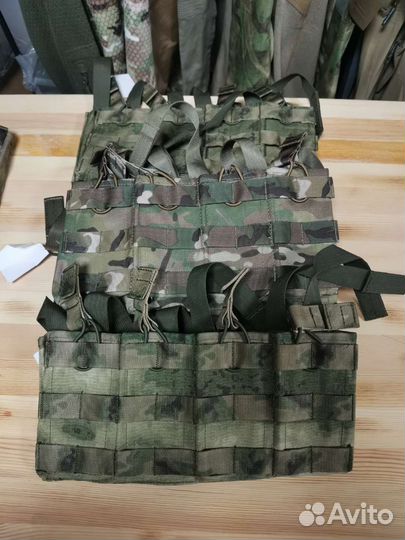 Подсумок для 4 магазинов ак ссо/ мультикам/мох