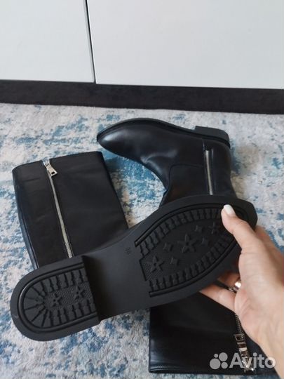 Сапоги осень весна женские 38 кожа натур