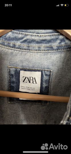 Джинсовая куртка рубашка zara