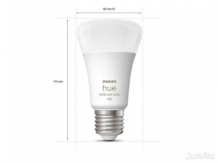 Полноцветная лампа Philips huewca 9W A60 E27 RUS