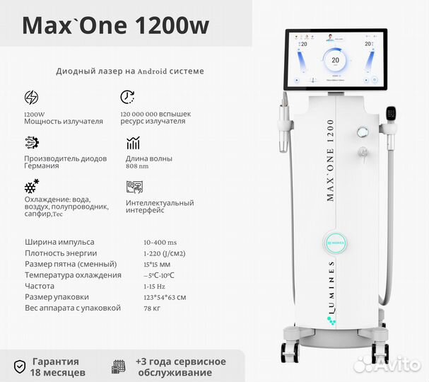 Аппарат для эпиляции Люминес’ Max One 1200