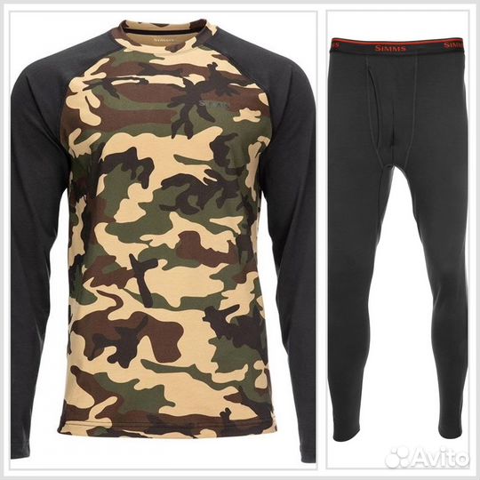 Термобельё Simms Lightweight Baselayer Top+Bottom