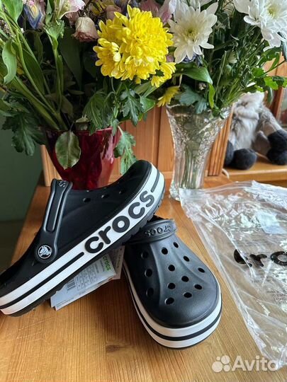 Crocs сабо черные (много размеров)