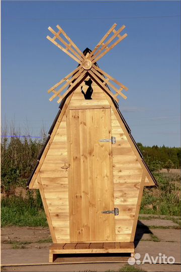 Уличный туалет деревянный JWL458