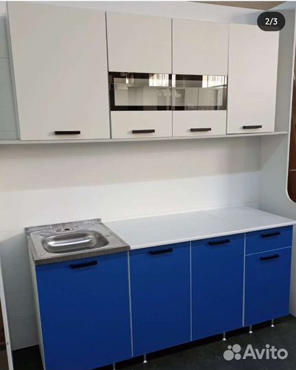 Кухня Рио-2 1,7м синяя