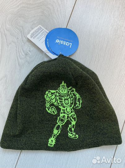 Шапка Lassie Liekki (зеленый с роботом) 54-56