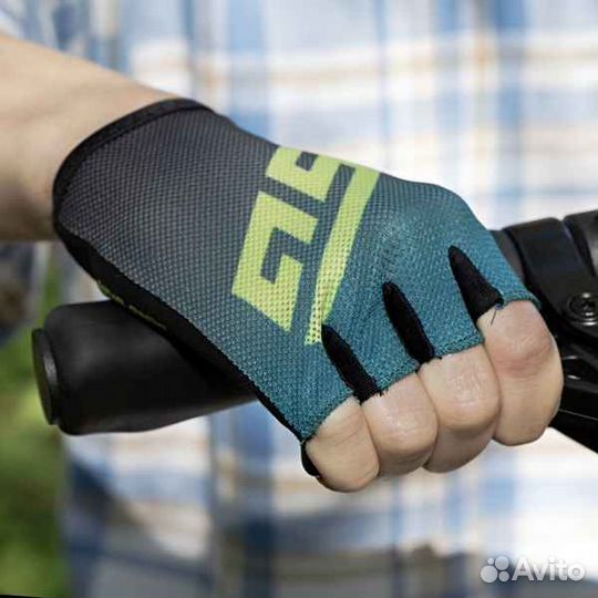 Велоперчатки STG Sens Skin, размер S, черный с синим