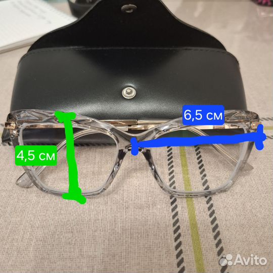 Очки с линзами П -3,75, Л - 3,25