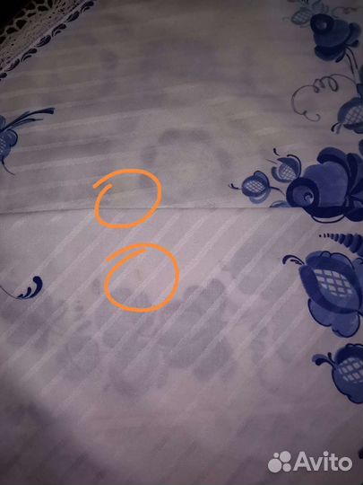 Салфетка сервировочная Гжель, скатерть лен