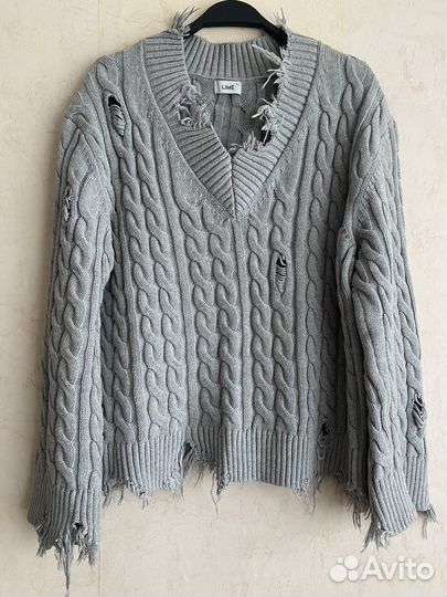 Джемпер женский Lime M/L в стиле гранж серый