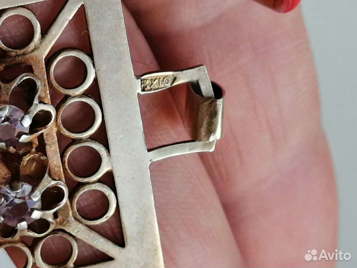 Подвеска кулон серебро 875 СССР