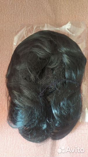 Парик черный каре карнавальный