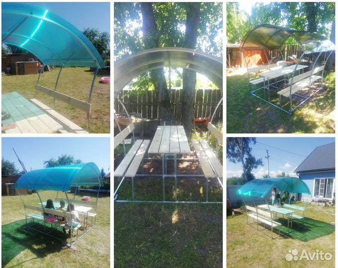 Беседки на дачу из поликарбоната