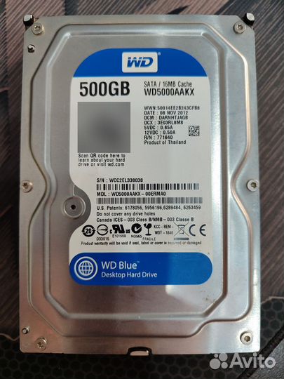 Жёсткий диск Western Digital 500GB (WD5000AAkx)
