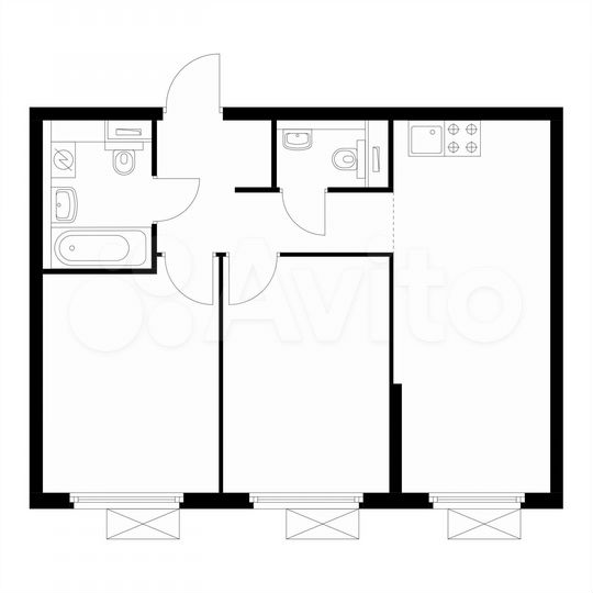 2-к. квартира, 48,6 м², 25/25 эт.