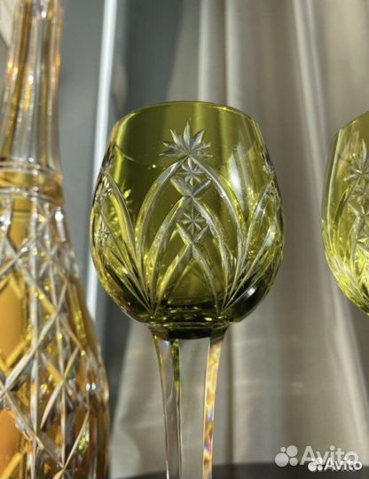 Baccarat фужер бокал цветной хрусталь