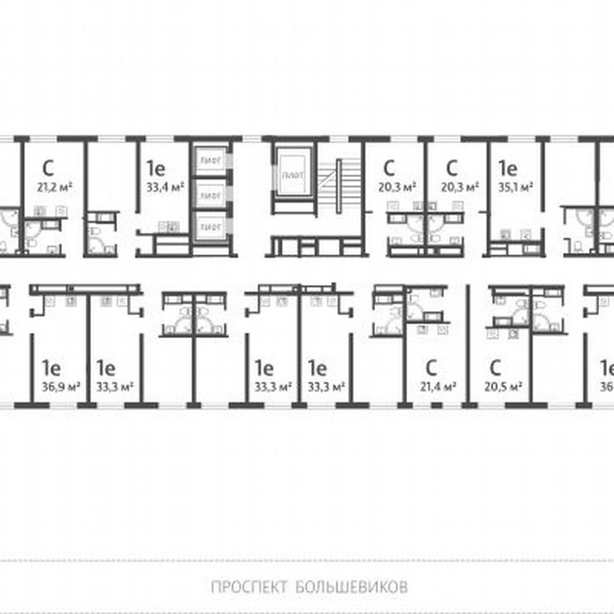 1-к. квартира, 36,7 м², 14/25 эт.