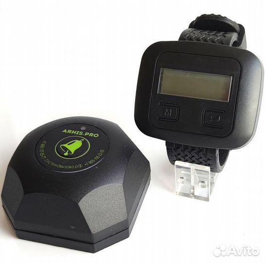 Кнопка вызова персонала официанта Бургер и часы