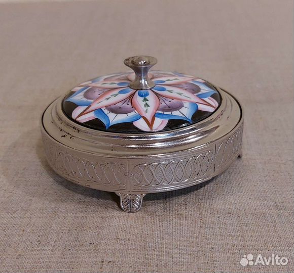 Шкатулка металл Ленэмальер СССР, 1950ег, подлинник